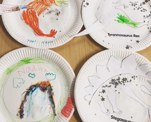 Paper Plate Dinosaurs